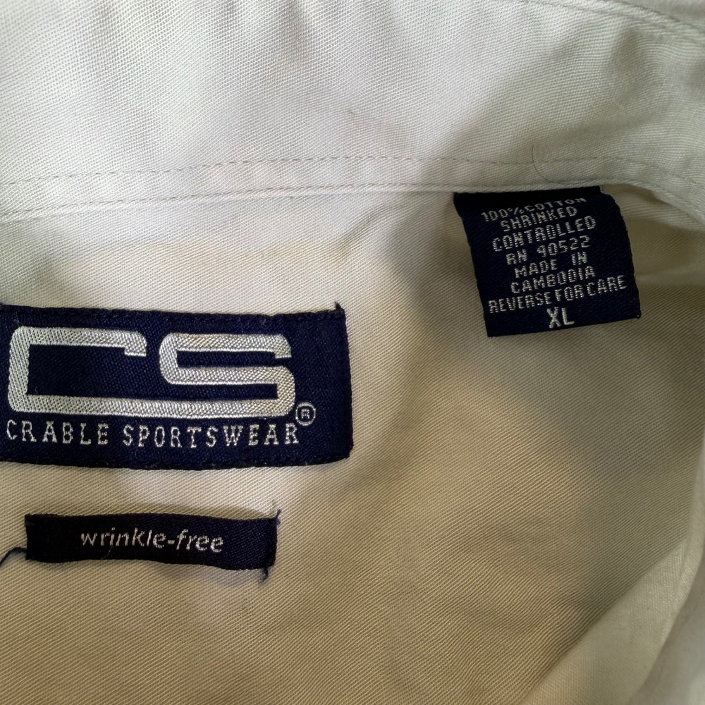 Vintage Crable LSU Tigers Mens XL Khaki Shirt Football College Gameday Tailgate - Picture 3 of 7
